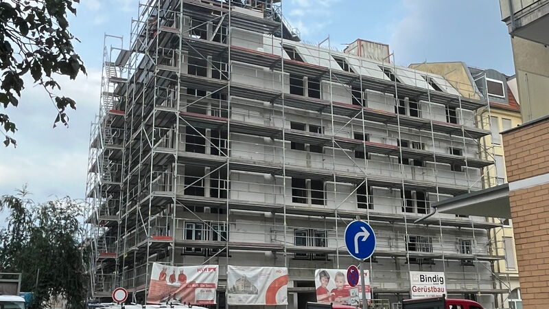 Rohbau Fortschritt Moritzburger Straße