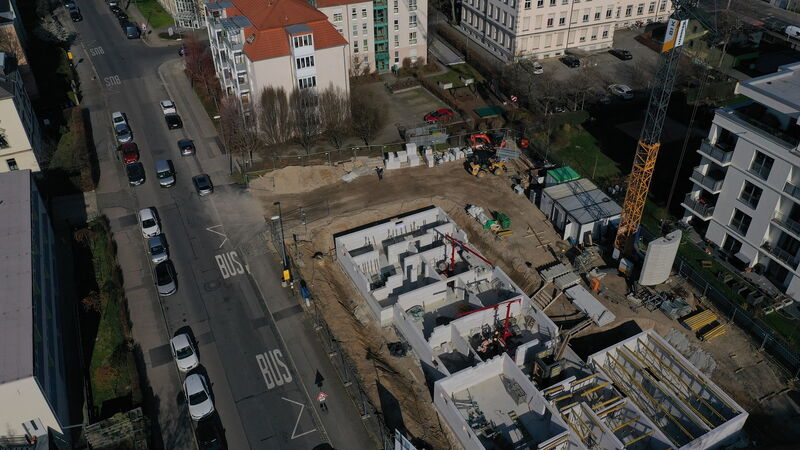 Baufortschritt Kipsdorfer Straße