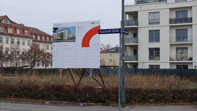 Bauschild mit Abbildung Kipsdorfer Straße
