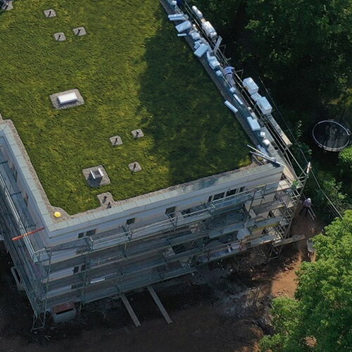 Wohnhaus mit Dachbegrünung