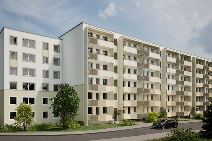 sanierte 3-Zimmer-Wohnung im EG - WBS notwendig