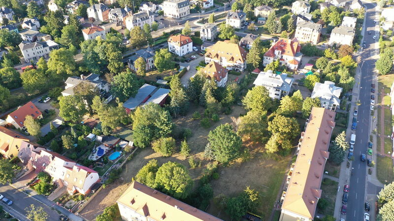 Baufeld von oben Lugaer Straße 3d,3e